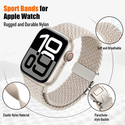 Parachute Braided Nylon Strap for Apple Watch Band iWatch Series Ultra/3/2/11/10/9/8/7/6/SE