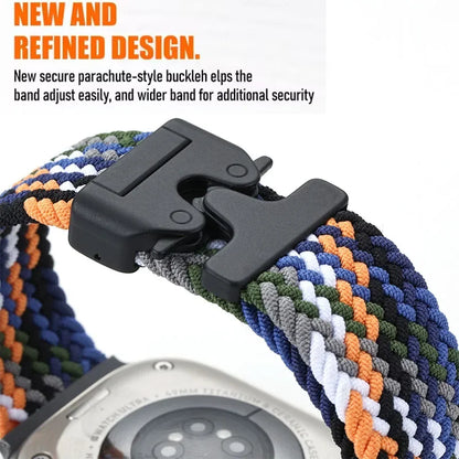 Parachute Braided Nylon Strap for Apple Watch Band iWatch Series Ultra/3/2/11/10/9/8/7/6/SE