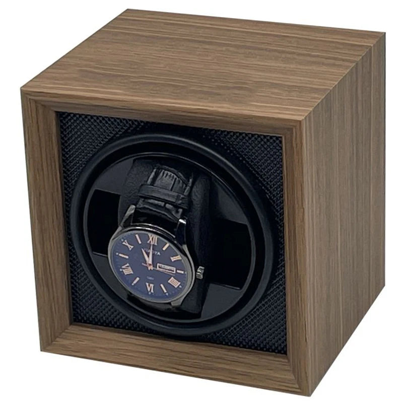 Vertical Wooden Watch Winder Box Automatic Mechanical Watch Case wit Lux Watch Care