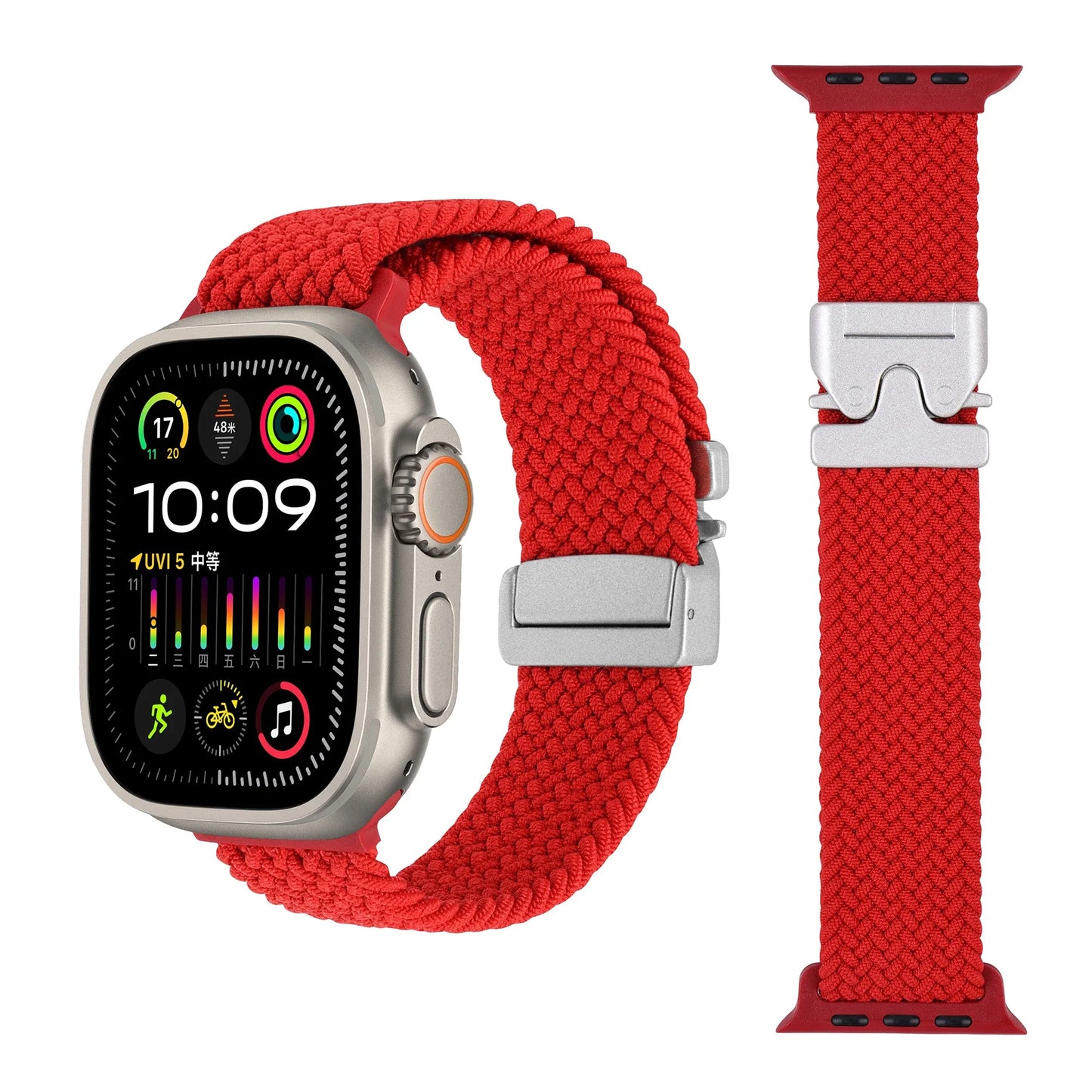 Parachute Braided Nylon Strap for Apple Watch Band iWatch Series Ultra/3/2/11/10/9/8/7/6/SE
