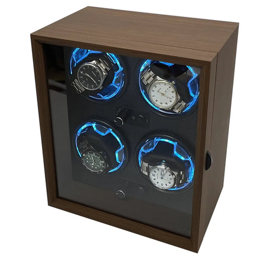 Luxury Wooden Watch Winder for Automatic Watches - Mechanical Rotator Storage and Display Box