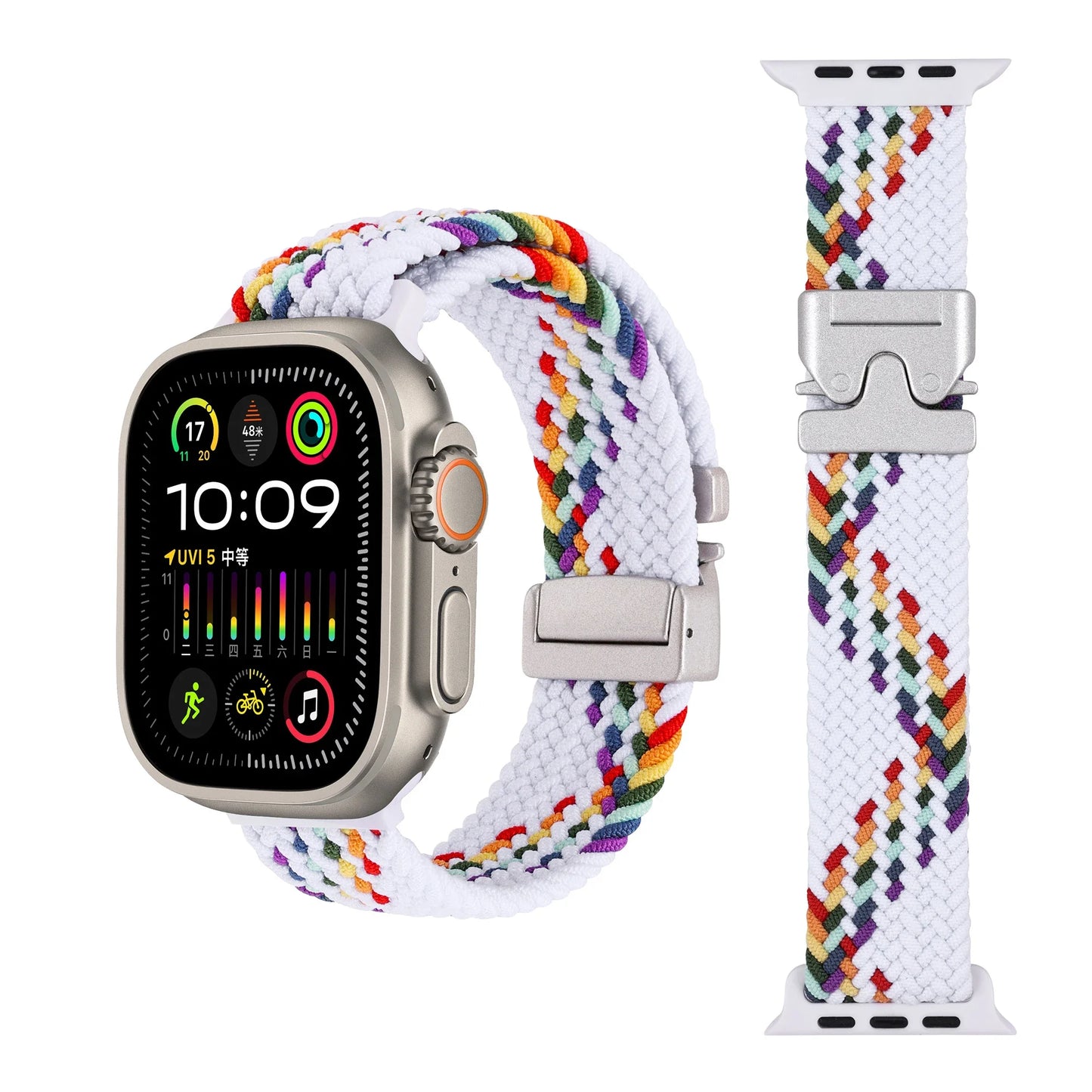 Parachute Braided Nylon Strap for Apple Watch Band iWatch Series Ultra/3/2/11/10/9/8/7/6/SE