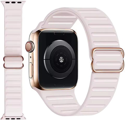 Adjustable Silicone Bracelet for Apple Watch Band iWatch Series Ultra/2/10/9/8/7/6/5/4/SE2