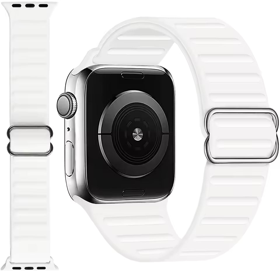 Adjustable Silicone Bracelet for Apple Watch Band iWatch Series Ultra/2/10/9/8/7/6/5/4/SE2