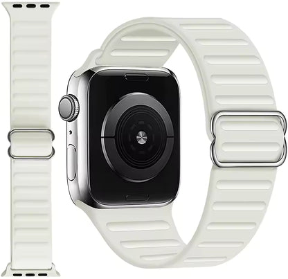 Adjustable Silicone Bracelet for Apple Watch Band iWatch Series Ultra/2/10/9/8/7/6/5/4/SE2