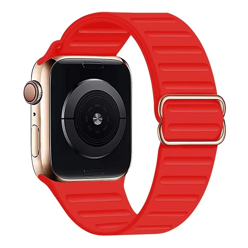 Adjustable Silicone Bracelet for Apple Watch Band iWatch Series Ultra/2/10/9/8/7/6/5/4/SE2