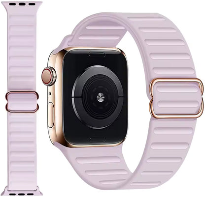 Adjustable Silicone Bracelet for Apple Watch Band iWatch Series Ultra/2/10/9/8/7/6/5/4/SE2