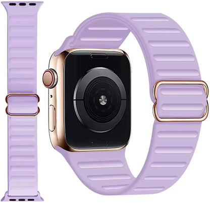 Adjustable Silicone Bracelet for Apple Watch Band iWatch Series Ultra/2/10/9/8/7/6/5/4/SE2