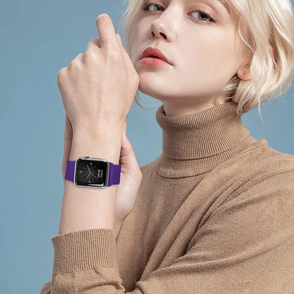 Adjustable Silicone Bracelet for Apple Watch Band iWatch Series Ultra/2/10/9/8/7/6/5/4/SE2