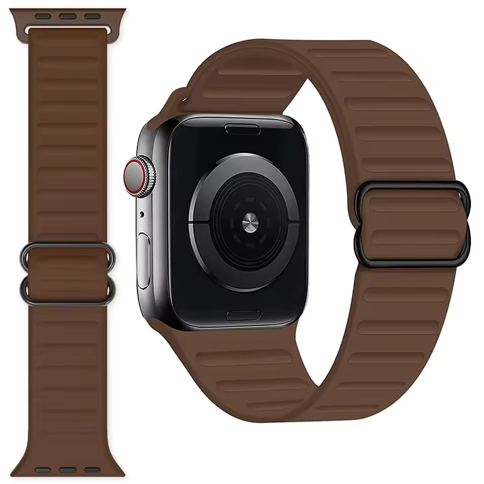 Adjustable Silicone Bracelet for Apple Watch Band iWatch Series Ultra/2/10/9/8/7/6/5/4/SE2