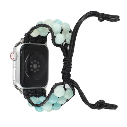 Agate Jewelry Braided Bracelet for Apple Watch iWatch Ultra2 Band 46mm 45mm 41mm 44mm 42mm 40mm Series 10/9/8/7/6/5/4/SE