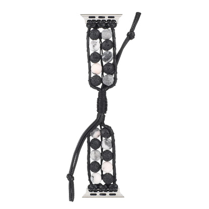 Agate Jewelry Braided Bracelet for Apple Watch iWatch Ultra2 Band 46mm 45mm 41mm 44mm 42mm 40mm Series 10/9/8/7/6/5/4/SE