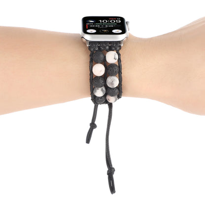 Agate Jewelry Braided Bracelet for Apple Watch iWatch Ultra2 Band 46mm 45mm 41mm 44mm 42mm 40mm Series 10/9/8/7/6/5/4/SE