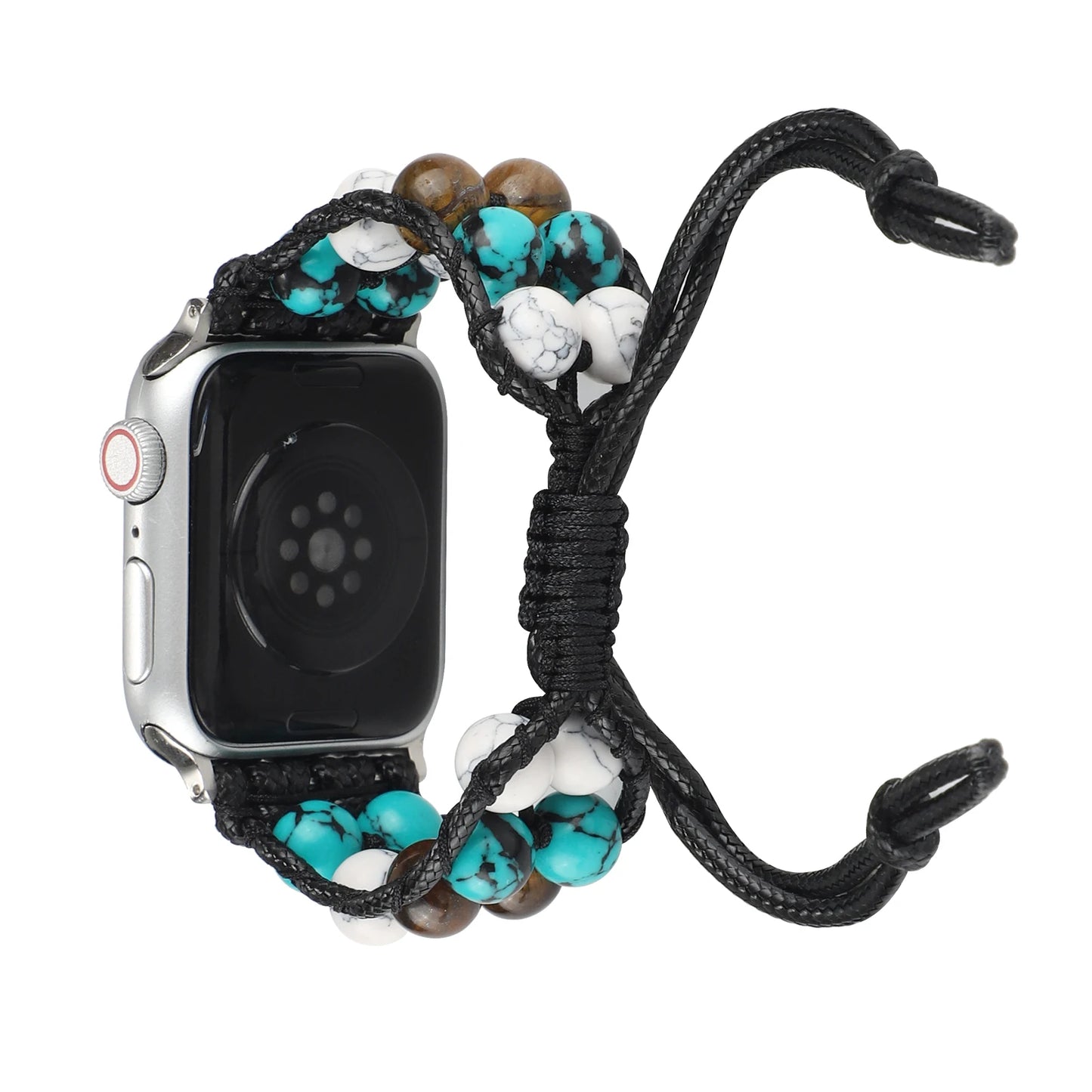 Agate Jewelry Braided Bracelet for Apple Watch iWatch Ultra2 Band 46mm 45mm 41mm 44mm 42mm 40mm Series 10/9/8/7/6/5/4/SE