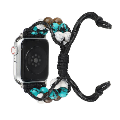 Agate Jewelry Braided Bracelet for Apple Watch iWatch Ultra2 Band 46mm 45mm 41mm 44mm 42mm 40mm Series 10/9/8/7/6/5/4/SE
