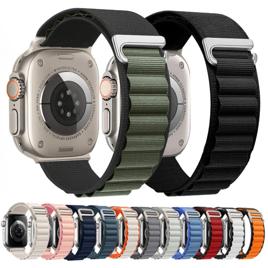 Alpine Nylon Sports Bracelet for Apple Watch Band iWatch Series Ultra/3/11/10/9/8/7/6/5/4/3/SE