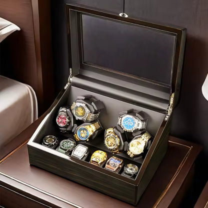 3+3 / 6+6 Slots Automatic Watch Winder - Luxury Watch Box for Men and Women