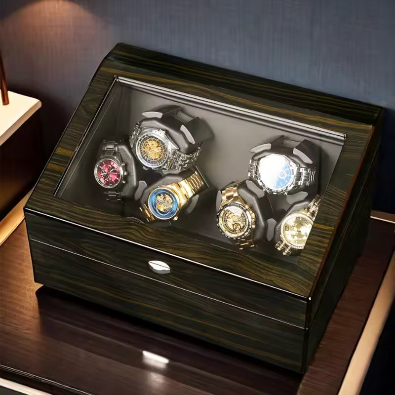 3+3 / 6+6 Slots Automatic Watch Winder - Luxury Watch Box for Men and Women
