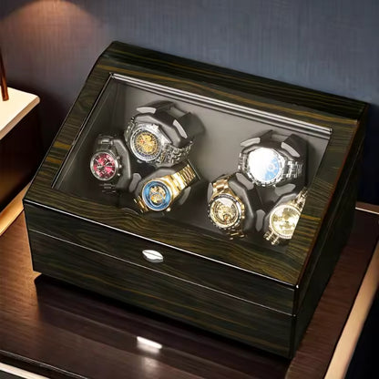 3+3 / 6+6 Slots Automatic Watch Winder - Luxury Watch Box for Men and Women
