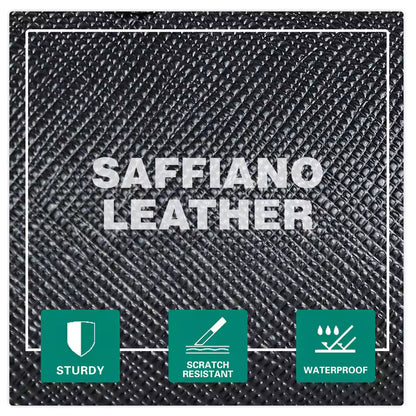 Saffiano Genuine Leather 3-Slot Watch Roll Case - Portable Hexagon Watch Storage Box