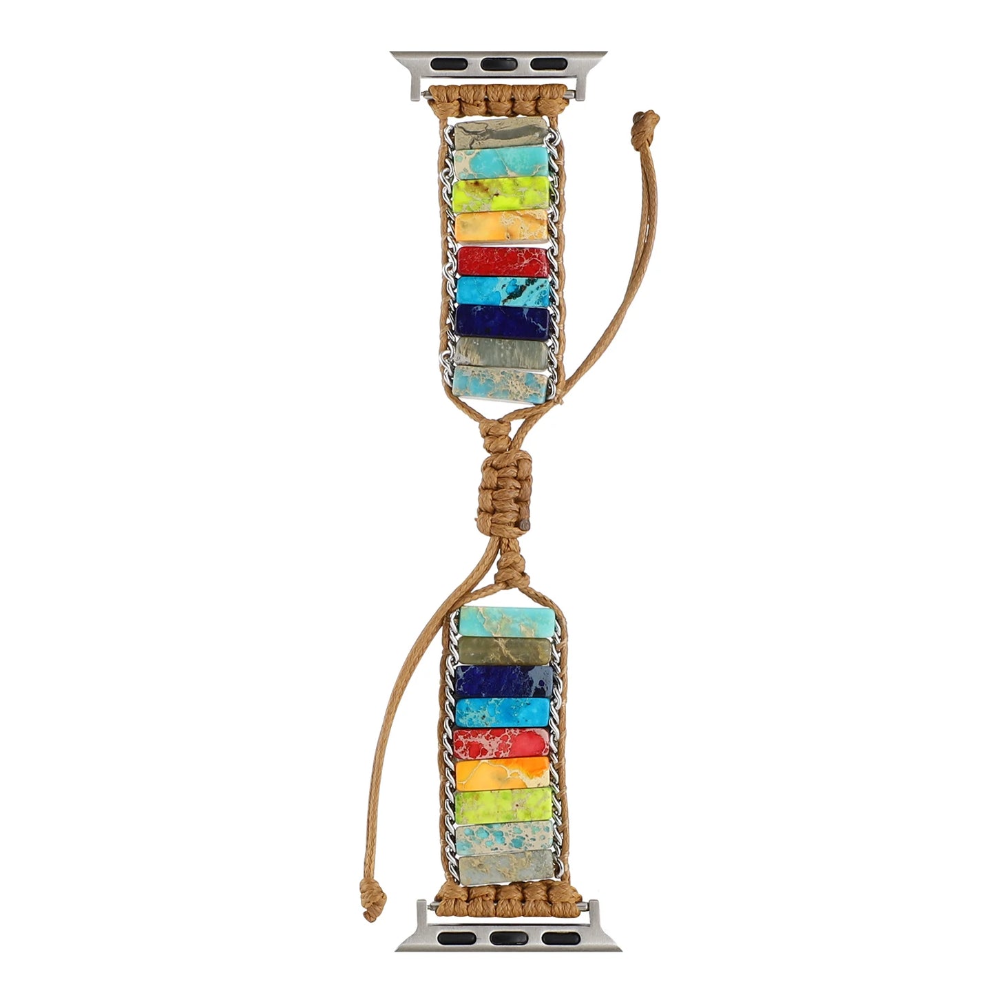 Bohemian Natural Stone Braided Bracelet for Apple Watch iWatch Ultra2 Band 49mm 46mm 45mm 44mm 41mm 40mm Series 10/9/8/7/6/5/4/SE