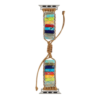 Bohemian Natural Stone Braided Bracelet for Apple Watch iWatch Ultra2 Band 49mm 46mm 45mm 44mm 41mm 40mm Series 10/9/8/7/6/5/4/SE