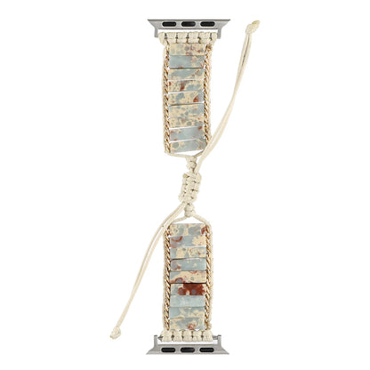 Bohemian Natural Stone Braided Bracelet for Apple Watch iWatch Ultra2 Band 49mm 46mm 45mm 44mm 41mm 40mm Series 10/9/8/7/6/5/4/SE