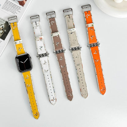 Butterfly Style Leather Strap for Apple Watch Band iWatch Series Ultra/11/10/9/8/7/6/5/4/3/SE