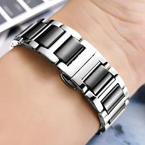 Ceramic Metal Strap for Apple Watch iWatch Series Ultra/3/2/11/10/9/8/7/6/5/4/SE