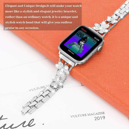 Classic Butterfly Diamond Bracelet for Apple Watch Band iWatch Series Ultra2/10/9/8/7/6/5/4/3/SE