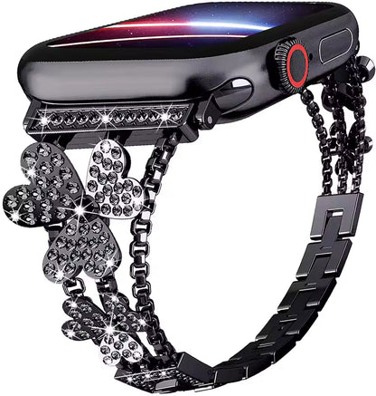 Classic Butterfly Diamond Bracelet for Apple Watch Band iWatch Series Ultra2/10/9/8/7/6/5/4/3/SE