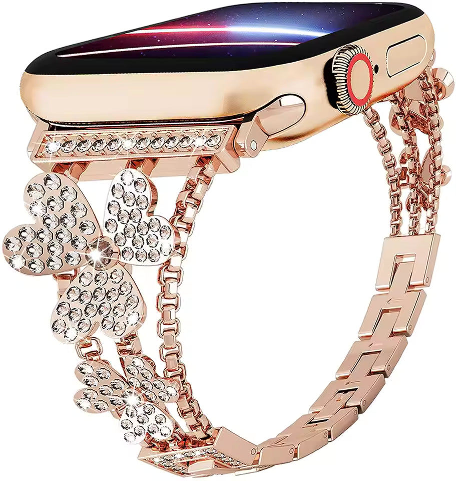 Classic Butterfly Diamond Bracelet for Apple Watch Band iWatch Series Ultra2/10/9/8/7/6/5/4/3/SE