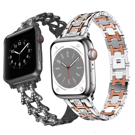Diamond Metal Bracelet for Apple Watch Band iWatch Series Ultra/2/9/8/7/6/5/4/3/10/SE