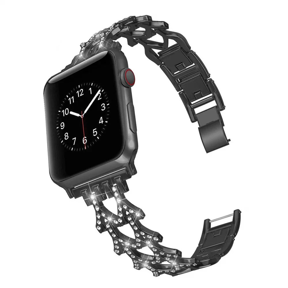 Diamond Metal Bracelet for Apple Watch Band iWatch Series Ultra/2/9/8/7/6/5/4/3/10/SE