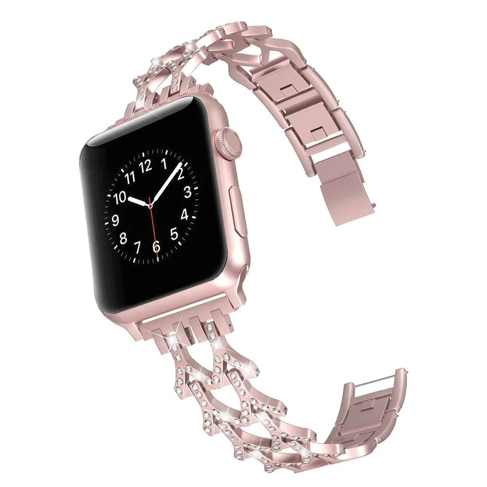 Diamond Metal Bracelet for Apple Watch Band iWatch Series Ultra/2/9/8/7/6/5/4/3/10/SE