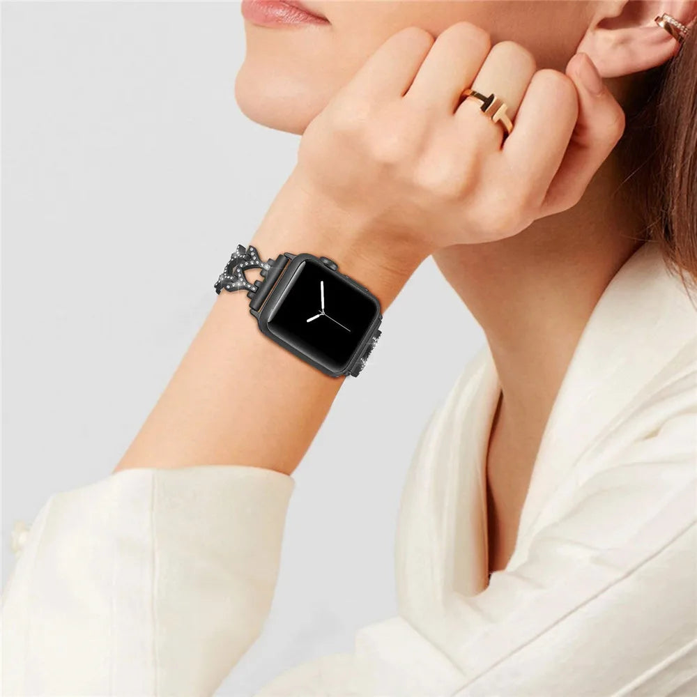 Diamond Metal Bracelet for Apple Watch Band iWatch Series Ultra/2/9/8/7/6/5/4/3/10/SE