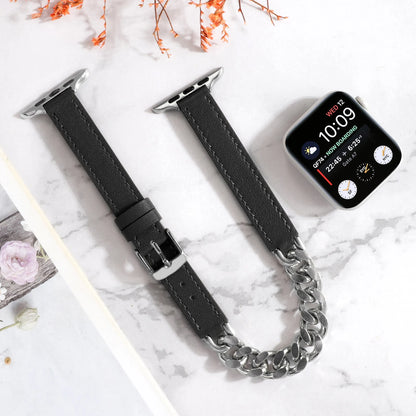 Double Loop Leather Strap for Apple Watch Band iWatch Series Ultra2/10/9/8/7/6/5/4/SE