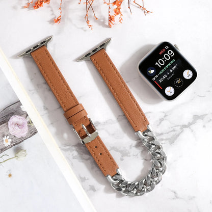 Double Loop Leather Strap for Apple Watch Band iWatch Series Ultra2/10/9/8/7/6/5/4/SE