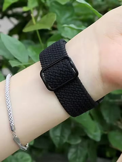 Elastic Braided Nylon Bracelet for Apple Watch Band iWatch Series Ultra/11/10/9/8/7/4/5/6/SE