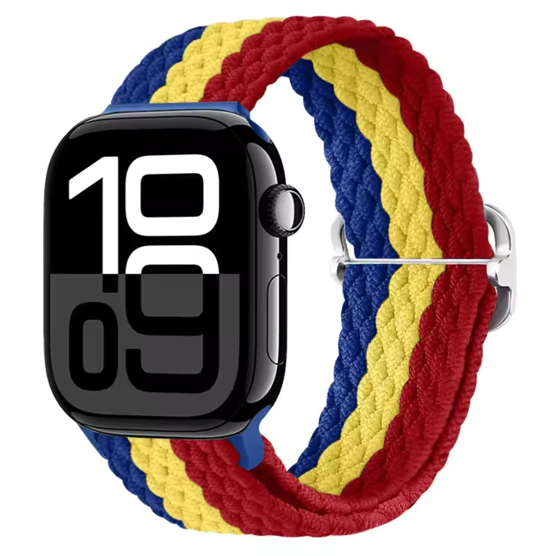 Elastic Braided Nylon Bracelet for Apple Watch Band iWatch Series Ultra/11/10/9/8/7/4/5/6/SE