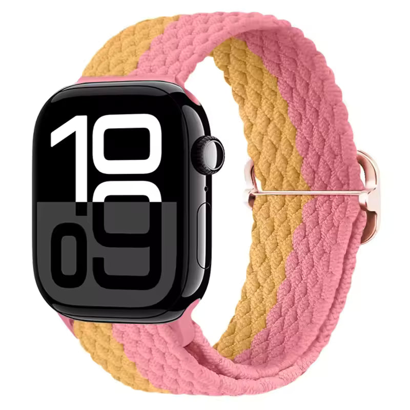 Elastic Braided Nylon Bracelet for Apple Watch Band iWatch Series Ultra/11/10/9/8/7/4/5/6/SE