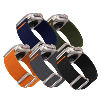 Nylon Elastic Strap for Apple Watch Ultra Band 46mm 45mm 44mm 42mm 49mm 40mm 41mm Series 11/10/9/8/7/6/5
