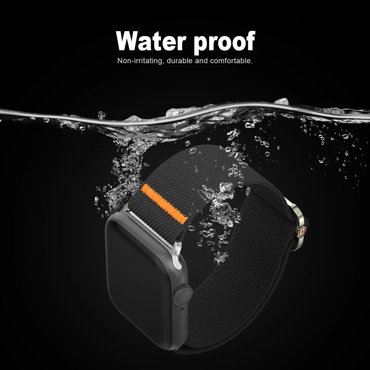 Nylon Elastic Strap for Apple Watch Ultra Band 46mm 45mm 44mm 42mm 49mm 40mm 41mm Series 11/10/9/8/7/6/5