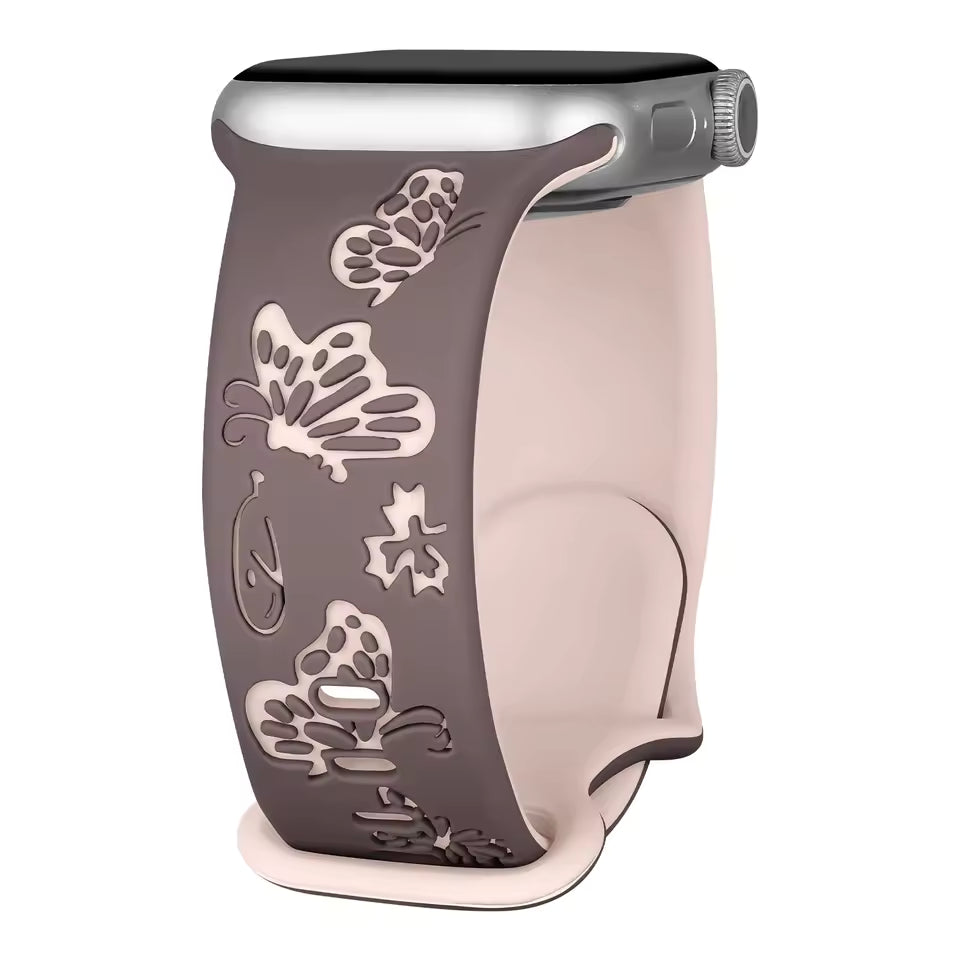 Engraved Sport Strap for Apple Watch Band iWatch Series 8/10/11/7/9/6/SE/Ultra