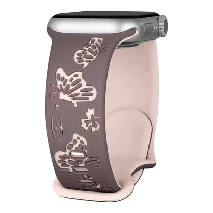 Engraved Sport Strap for Apple Watch Band iWatch Series 8/10/11/7/9/6/SE/Ultra