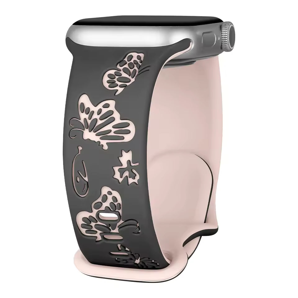 Engraved Sport Strap for Apple Watch Band iWatch Series 8/10/11/7/9/6/SE/Ultra