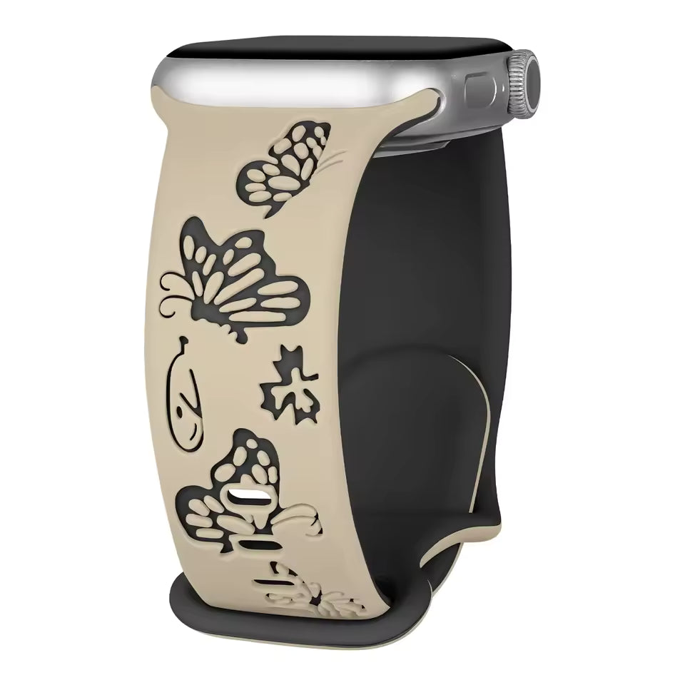 Engraved Sport Strap for Apple Watch Band iWatch Series 8/10/11/7/9/6/SE/Ultra