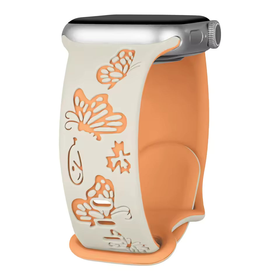 Engraved Sport Strap for Apple Watch Band iWatch Series 8/10/11/7/9/6/SE/Ultra