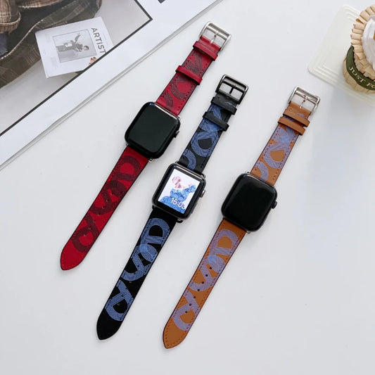 Exquisite Leather Strap for Apple Watch Band iWatch Series Ultra/2/10/9/8/7/6/5/4/3/SE