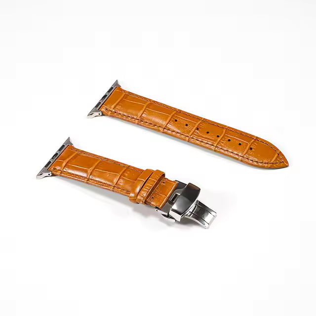 Genuine Crocodile Leather Strap for Apple Watch Band iWatch Series 7/SE/6/5/4/3/8/45mm/41mm